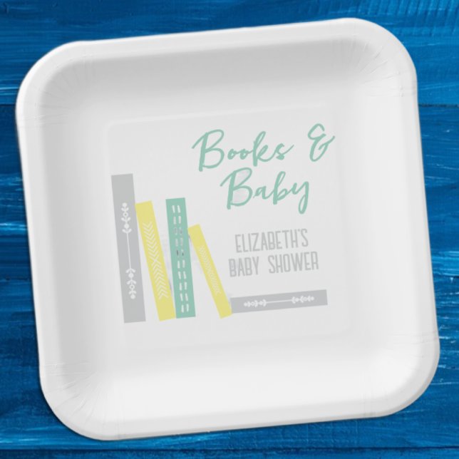 Plato De Papel Books Baby Shower (Subido por el creador)