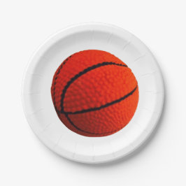 Plato De Papel Boops de baloncesto Naranja Black Colorful 4Tim