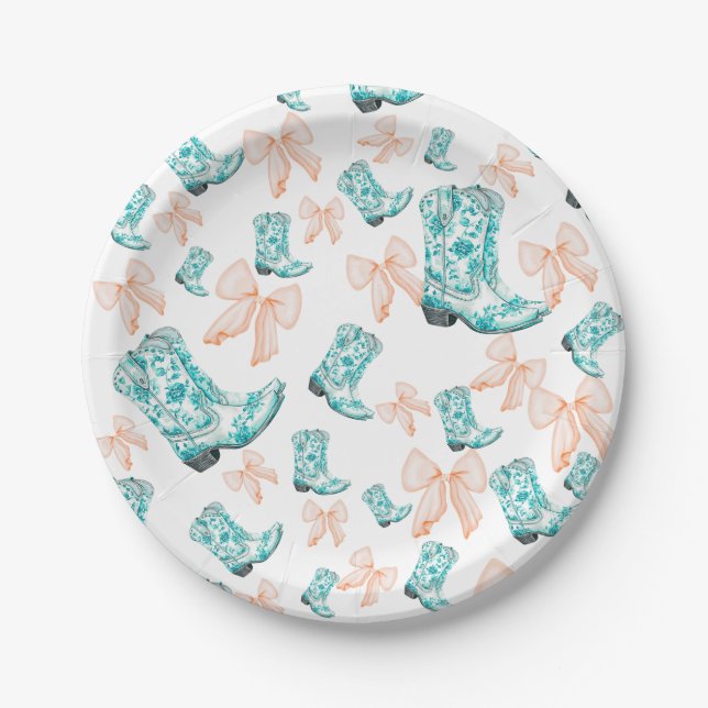 Plato De Papel Boots y arcos (Anverso)