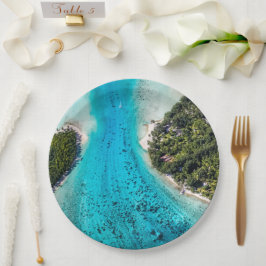 Plato De Papel Bora Bora - Camino Al Océano