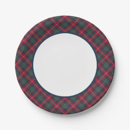Plato De Papel Borde de Robertson Clan Tartan