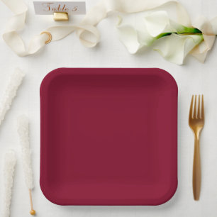 Plato De Papel Borgoña