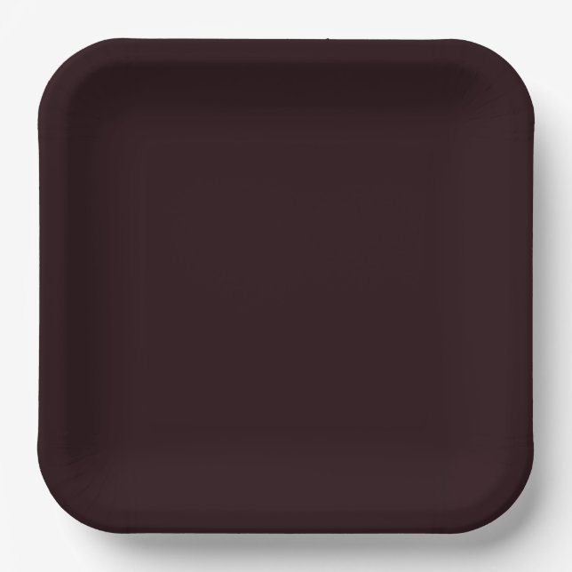Plato De Papel Borgoña oscura | Plain Burgundy (Anverso)