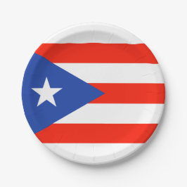 Plato De Papel Boricua Fiesta Bandera puertorriqueña 4Teresa