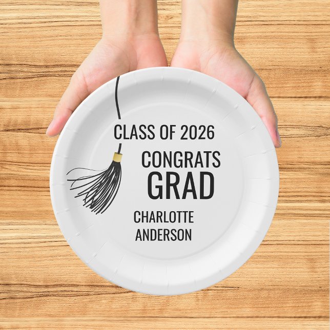 Plato De Papel Borla de la gorra de graduación (Subido por el creador)
