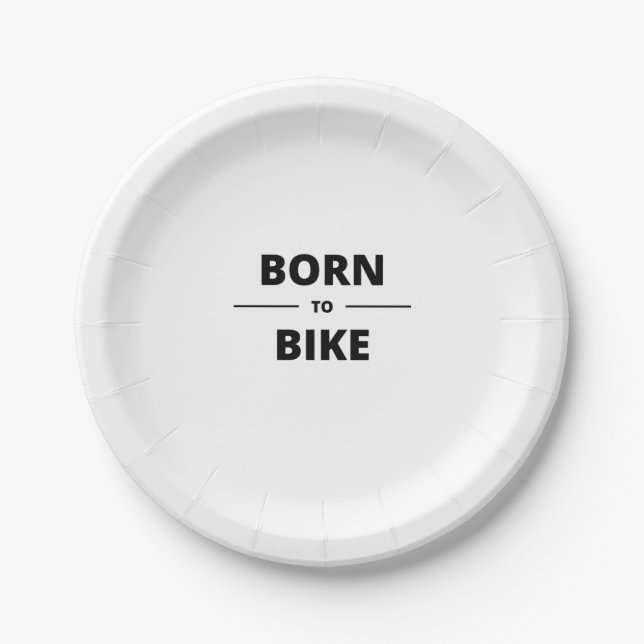PLATO DE PAPEL BORN TO BIKE (Anverso)