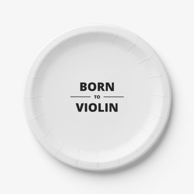 PLATO DE PAPEL BORN TO VIOLIN (Anverso)
