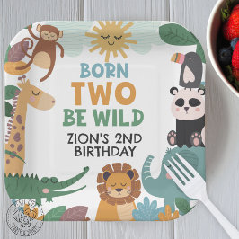 Plato De Papel Born Two Be Wild Blue