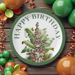 Plato De Papel Born Two Be Wild Safari Birthday