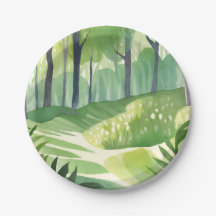 Bosque Caprichoso | Paisaje de Acuarela del Bosque