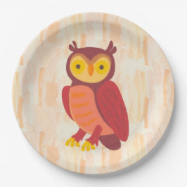 Plato De Papel Bosque de otoño