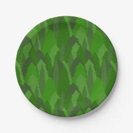 Plato De Papel Bosque de Pinos