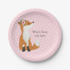 Plato De Papel bosque de zorros, lindo