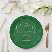 Bosque elegante y verde salvia "Oh Baby" Ducha de