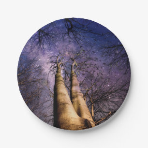 Plato De Papel Bosque encantado