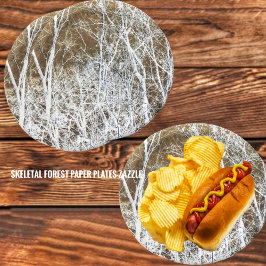 Plato De Papel Bosque esquelético