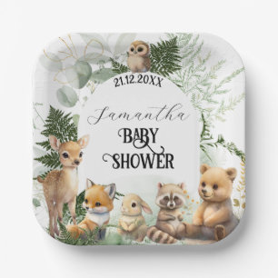Plato De Papel Bosque forestal de bosque de bosques de bosques Ba