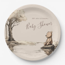 Plato De Papel Bosque infantil clásico | BABY SHOWER