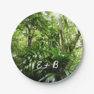 Plato De Papel Bosque lluvioso dominicano I Naturaleza tropical v