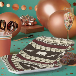 Plato De Papel Bosques otoñales