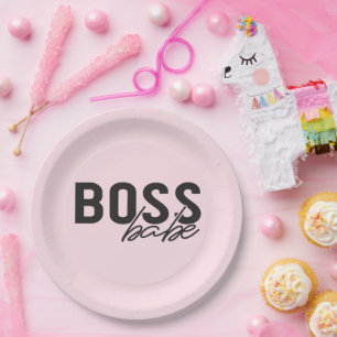 Plato De Papel Boss Babe
