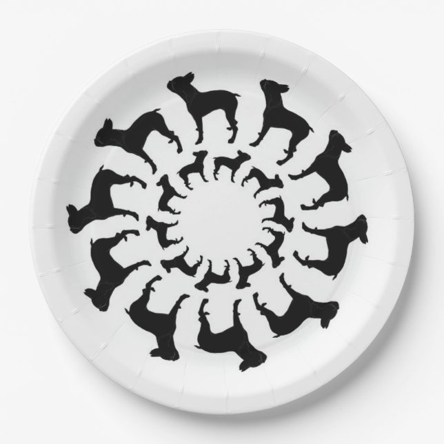 Plato De Papel Boston Terrier Love (Anverso)