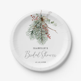 Plato De Papel Botánico de invierno