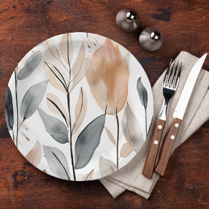 Plato De Papel Botánicos de la Naturaleza