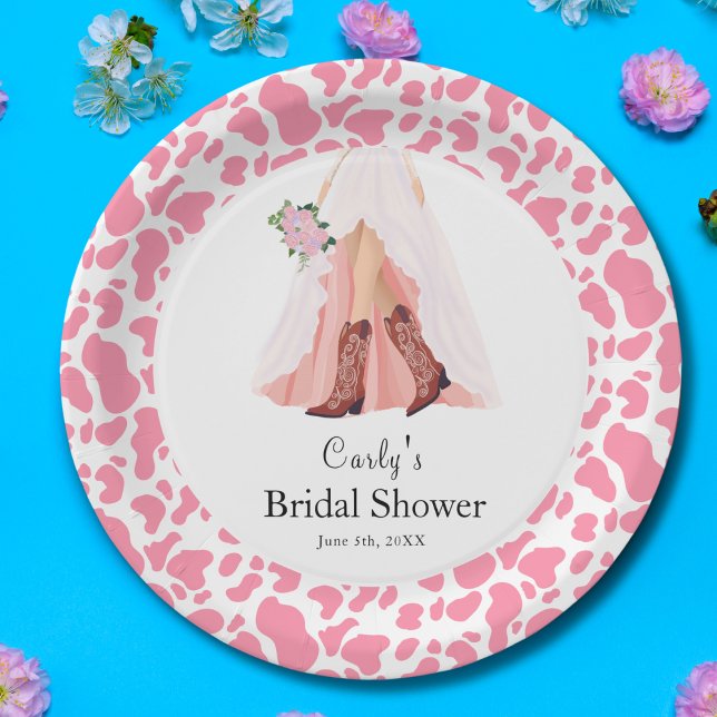 Plato De Papel Botas de Vaquero y Despedida de Soltera con Traje  (Subido por el creador)