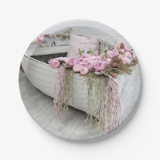 Plato De Papel Bote de fila (Anverso)