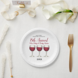 Plato De Papel Botella de vidrio de invierno Vino Rojo Tasting Vi