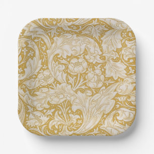 Plato De Papel Botón Flor Clásico de William Morris Bachelor