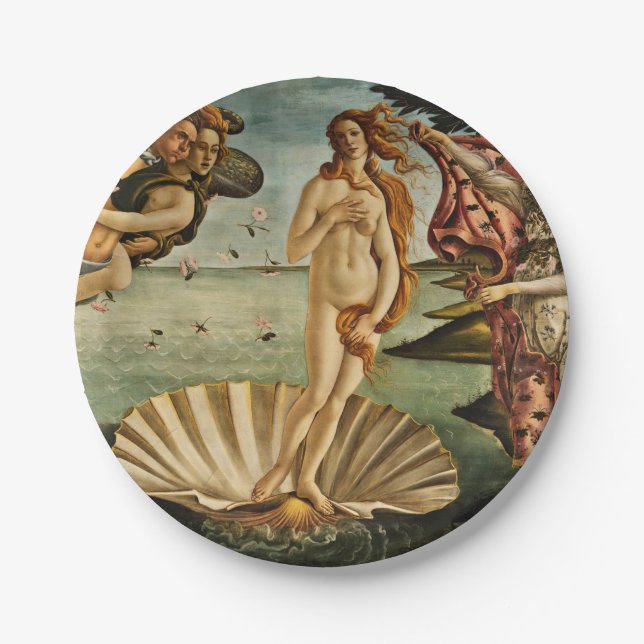 Plato De Papel Botticelli - El nacimiento de Venus (Anverso)
