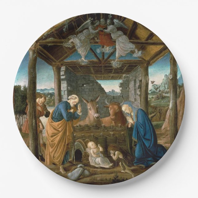Plato De Papel Botticelli - La Natividad (Anverso)