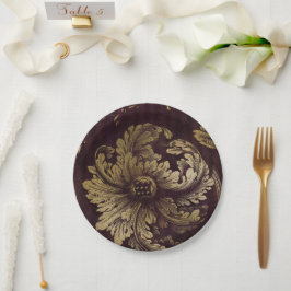 Plato De Papel Boudoir Oscuro