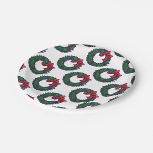 Plato De Papel Boughs de Holly