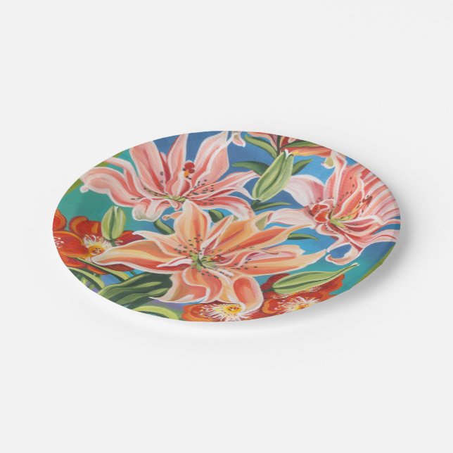 Plato De Papel Bouquet en la frontera II (Angular)