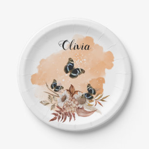 Plato De Papel Bouquet floral blooming garden