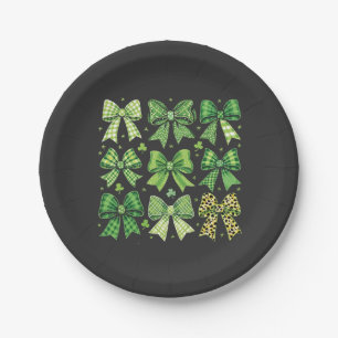 Plato De Papel Bow Coquette St Patrick's Day Vintage