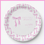 Plato De Papel Bow rosado está atando la ducha nupcial<br><div class="desc">Una mesa muy bien puesta es más que una decoración, es un reflejo del amor, la celebración y los detalles reflexivos que hacen que un momento sea inolvidable. Las placas de ducha nupcial de She's Tying The Knot le confieren una elegancia sin esfuerzo a la ocasión, convirtiendo incluso la reunión...</div>