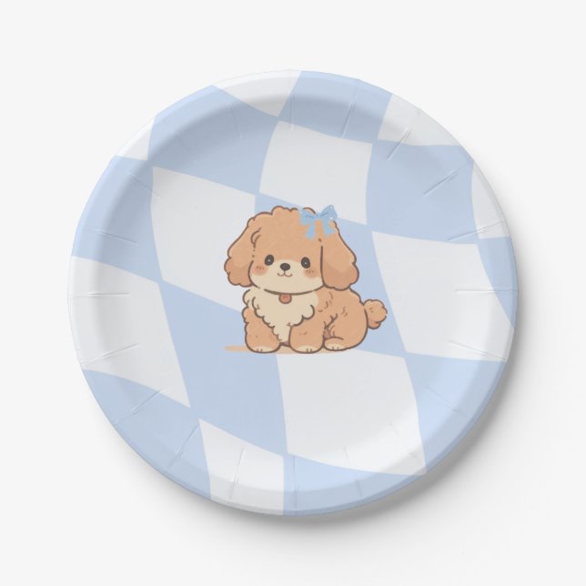 Plato De Papel Bows & Bones Paper Plates (Anverso)