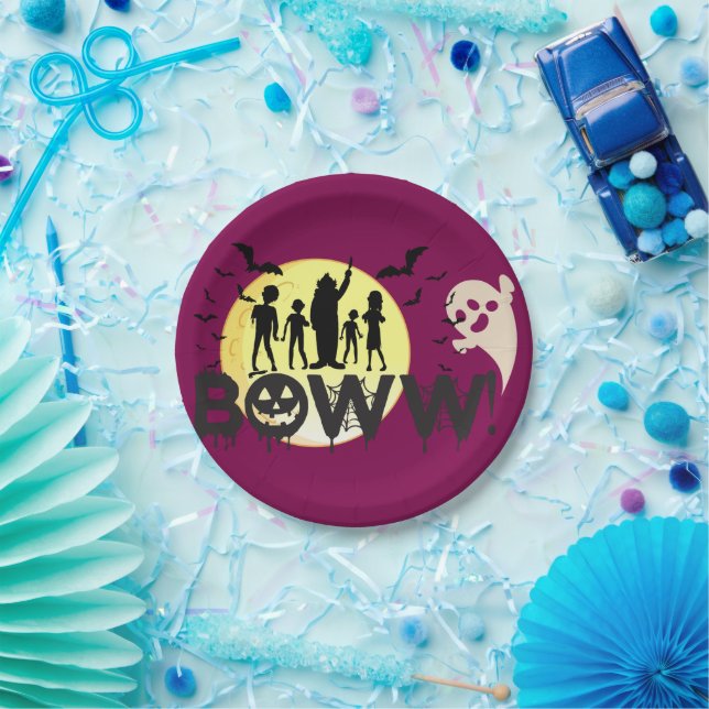 Plato De Papel ¡¡Boww!! - Halloween sorpresa espeluznante (Fiesta)