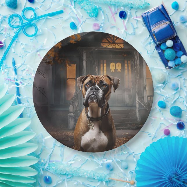 Plato De Papel Boxer Halloween Scary (Fiesta)