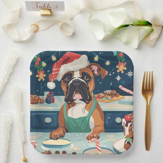 Plato De Papel Boxer Holiday Baking: Navidades festivos (Boda)
