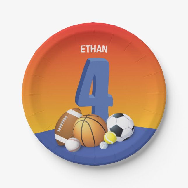 Plato De Papel Boy 4.º Balls Deportiva (Anverso)