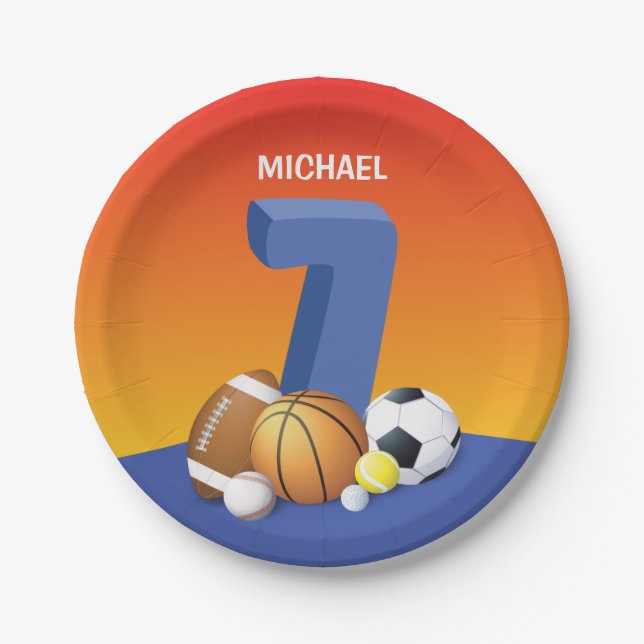 Plato De Papel Boy 7.º Balls Deportiva (Anverso)