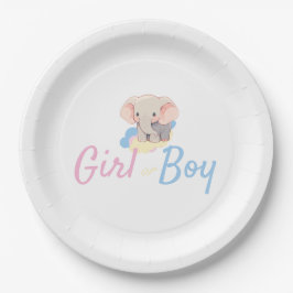Plato De Papel  Boy or Girl Gender Reveal