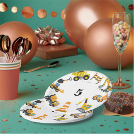 Plato De Papel Boys Construction Birthday Party Theme