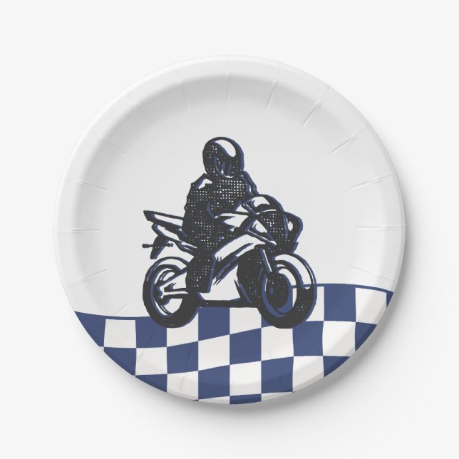Plato De Papel Boys Motocross Dirt Bike Birthday (Anverso)