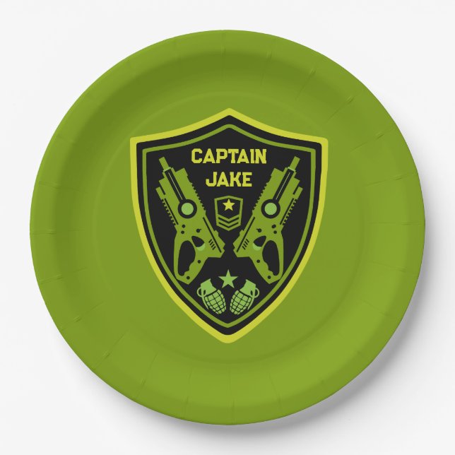 Plato De Papel Boys Toy Dart Gun Battle (Anverso)